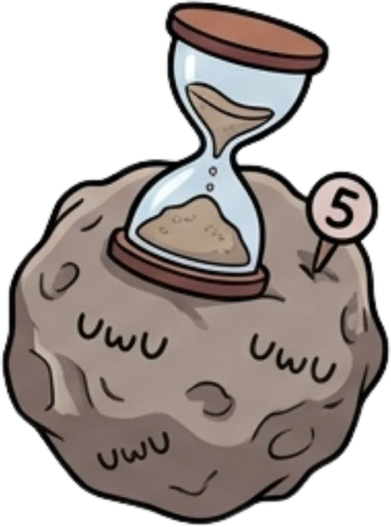 An hourglass counting down a deadline