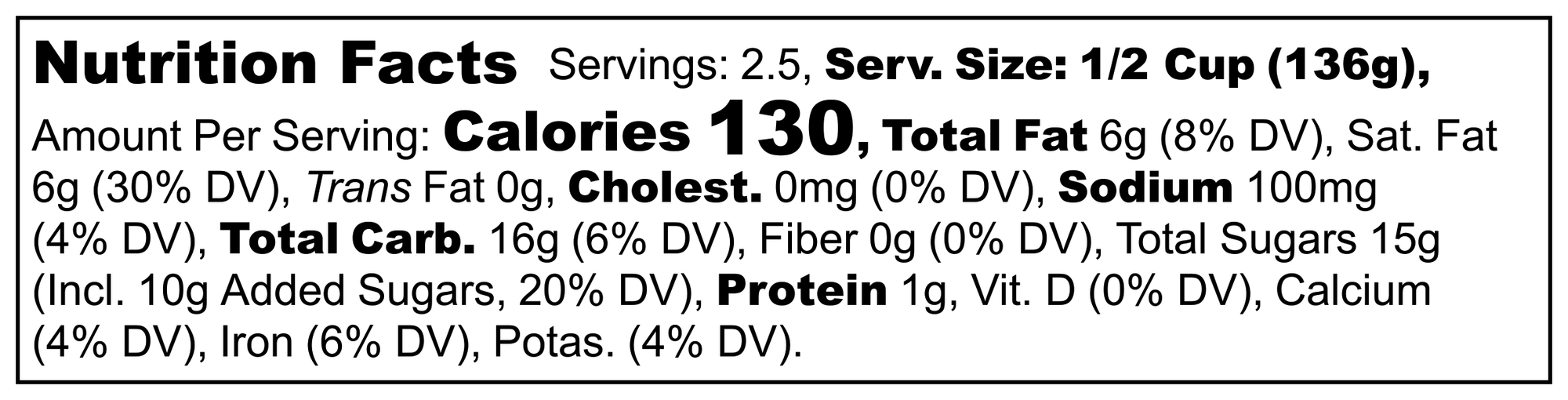 Peach - Dairy-Free 12oz