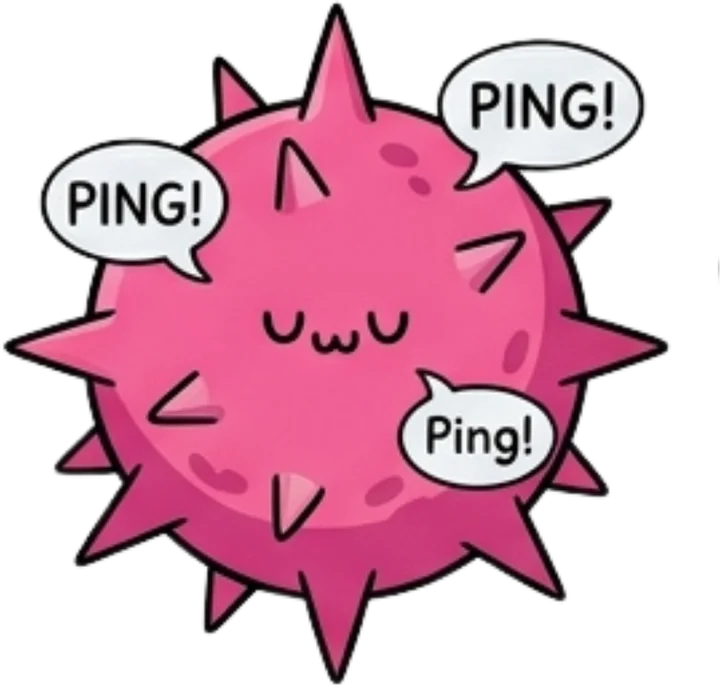 A spiky notification endlessly pinging
