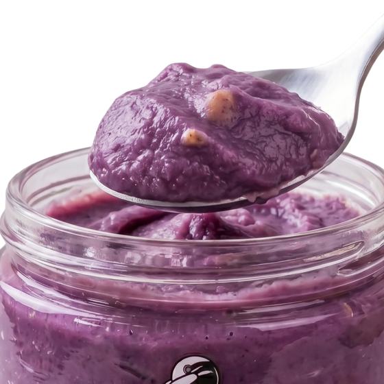 A jar of KOKONUT taro coconut pudding
